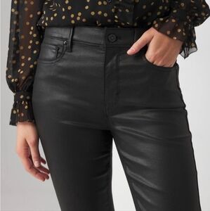 Banana Republic Premium Denim Skinny Coated Black Jeans 29S